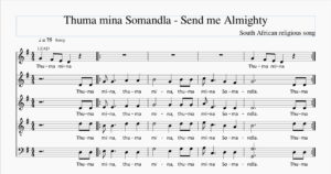Thuma mina - Bladmuziek